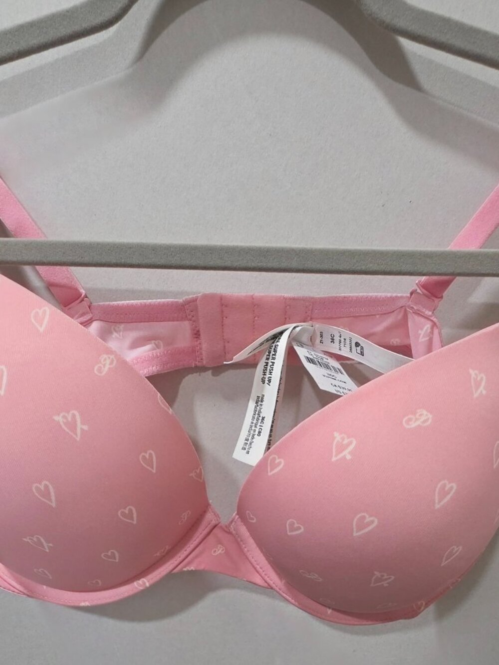 Pink Super Push Up Bra 36C